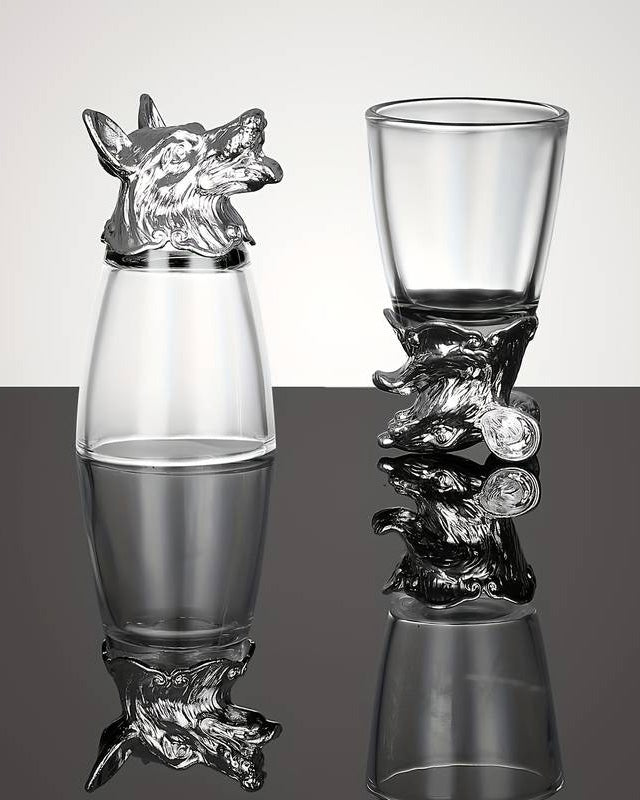 Animal Head Shooters Silver - Set of 12