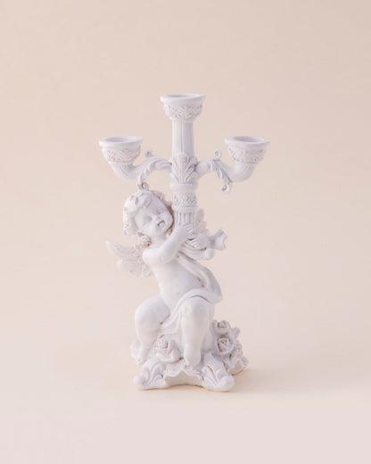 3-Arms Angel Cherub Candle Stand