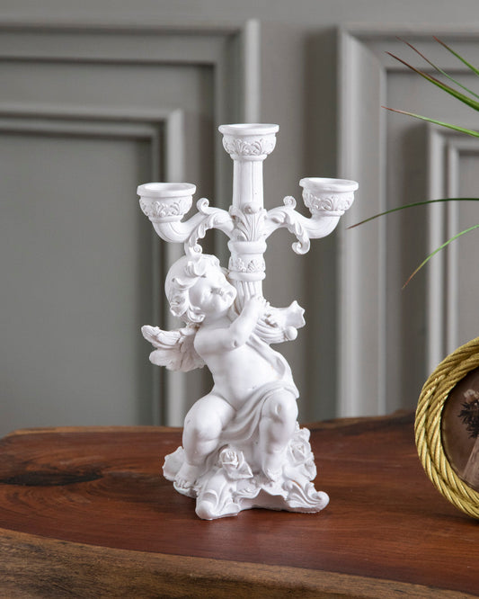 3-Arms Angel Cherub Candle Stand