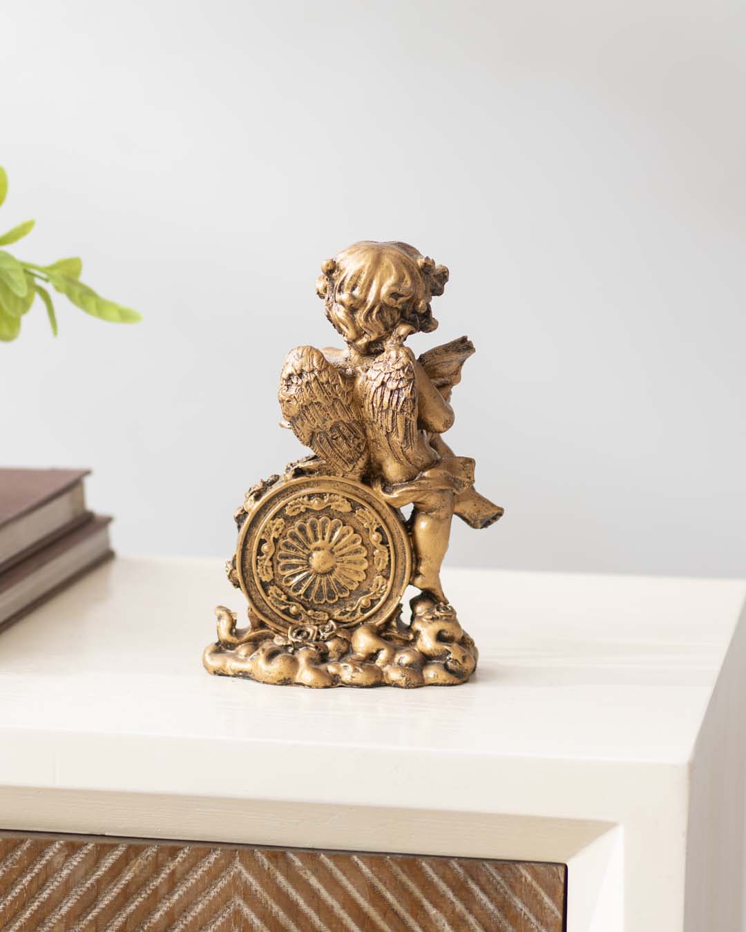 Classic Gold Angel Table Top Clock