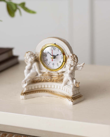 Classic Gold Angel Table Top Clock
