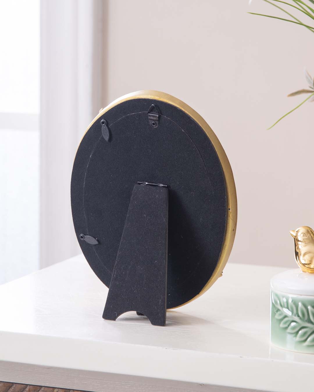 Golden Rose Oval Photo Frame