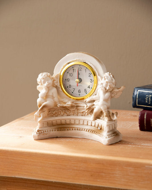 Classic Gold Angel Table Top Clock