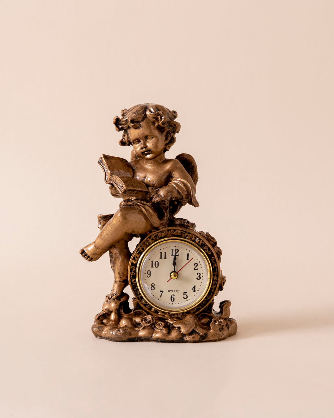 Classic Gold Angel Table Top Clock