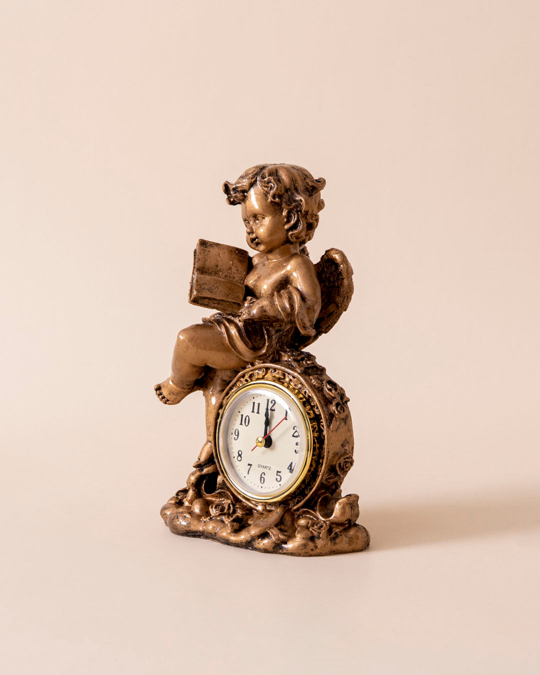 Classic Gold Angel Table Top Clock