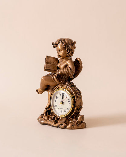 Classic Gold Angel Table Top Clock