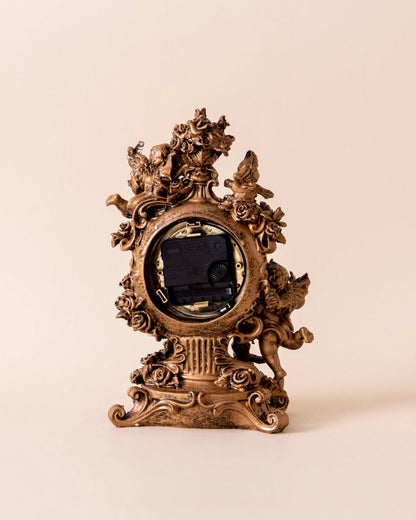 Classic Gold Adorable Angel Table Top Clock