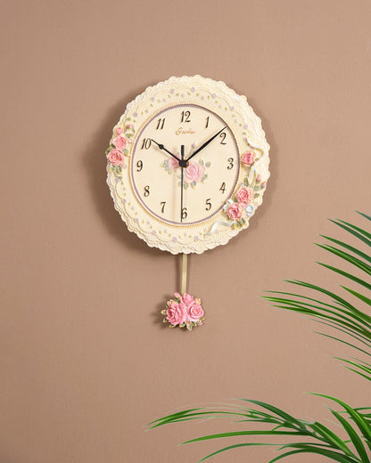 Country Roses' Vintage Wall Clock