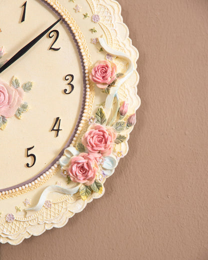 Country Roses' Vintage Wall Clock
