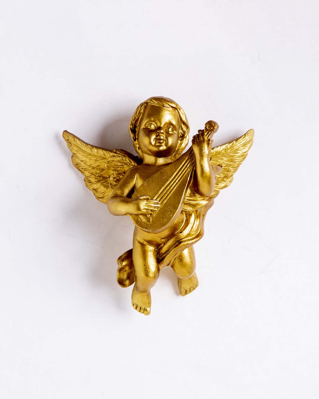 Golden 'Angelic Musician' Wall Accent