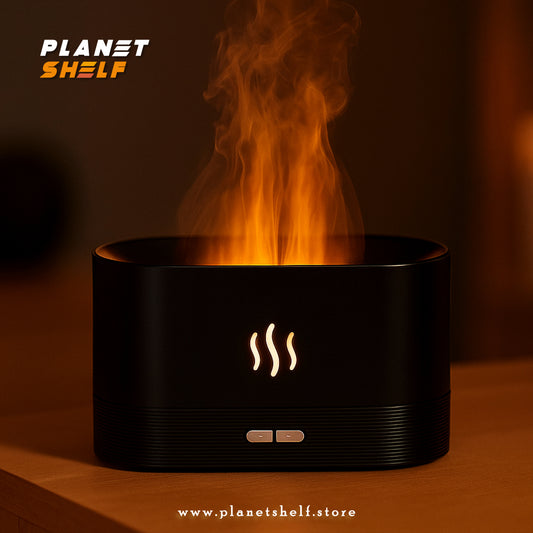 Fire Flame Aromatherapy Humidifier | Ultrasonic Essential Oil Diffuser with Multi-Colour LED