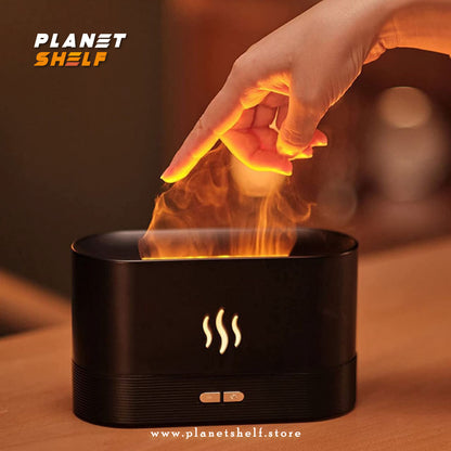 Fire Flame Aromatherapy Humidifier | Ultrasonic Essential Oil Diffuser with Multi-Colour LED