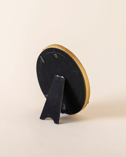 Golden Rose Oval Photo Frame