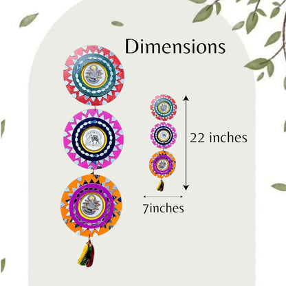 22-Inch Handmade MDF Wall Hanging Decor – Perfect for Living Room, Hallway & House Decoration