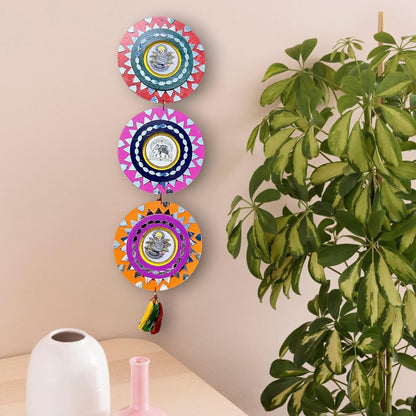 22-Inch Handmade MDF Wall Hanging Decor – Perfect for Living Room, Hallway & House Decoration