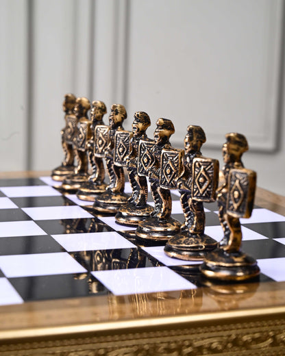 Historical Greek vs Roman Army Chess Set