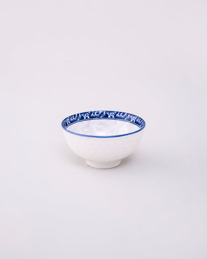 Indigo Bloom Ceramic Katori - Set Of 2