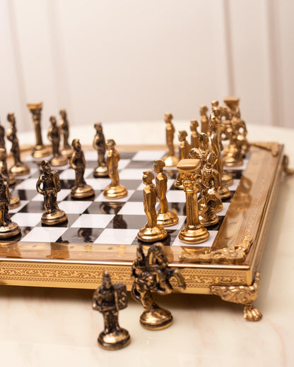 Historical Greek vs Roman Army Chess Set