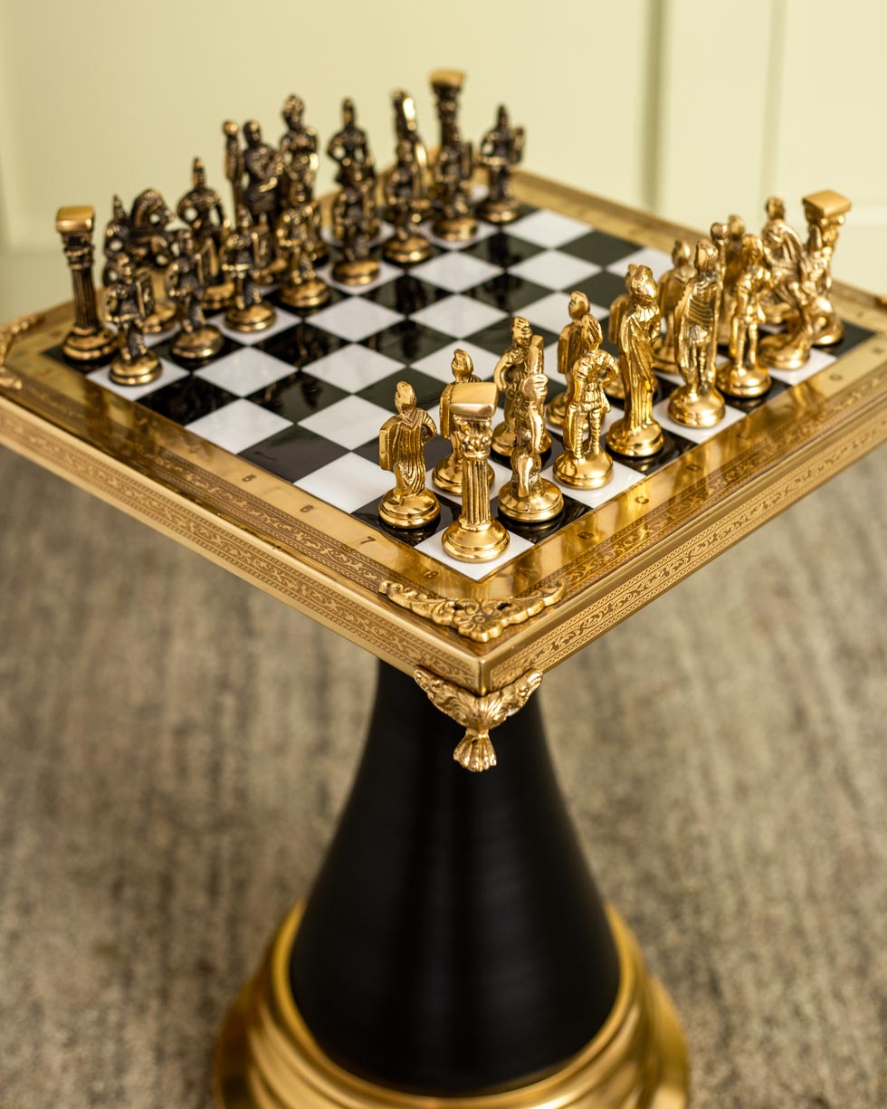 Historical Greek vs Roman Army Chess Set with Stand