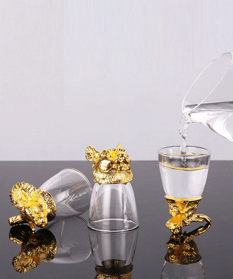 Animal Head Shooters Gold - Set of 12